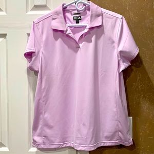 Adidas Climalite XL short sleeve lavender ladies golf shirt. EUC microfiber